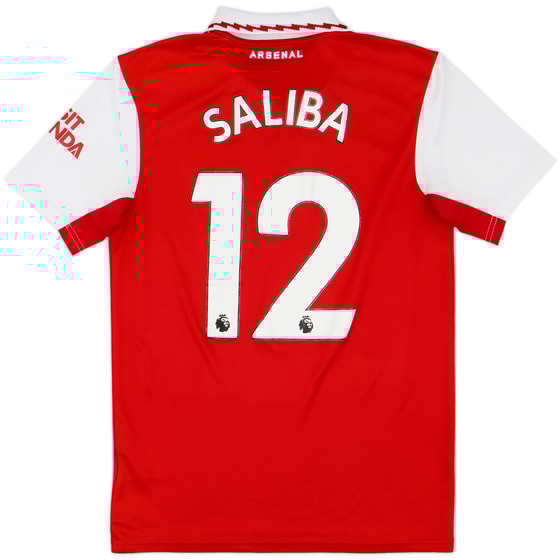 2022-23 Arsenal Home Shirt Saliba #12 - 7/10 - (S)