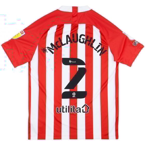 2020-21 Sunderland Match Issue Signed Home Shirt McLaughlin #2
