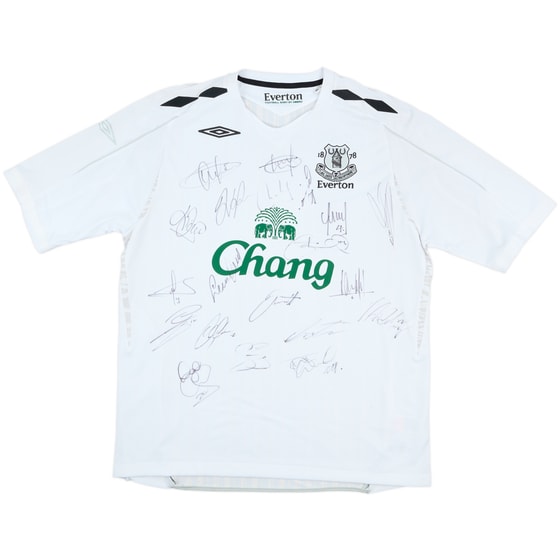 2007-08 Everton Squad Signed Away Shirt
