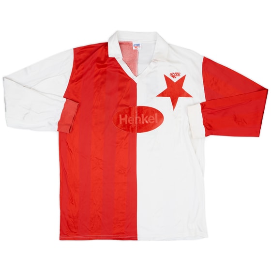 1989-91 Slavia Prague Match Issue Home L/S Shirt #10