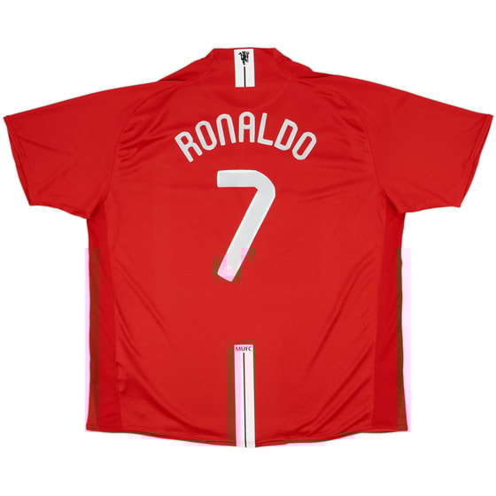 2007-09 Manchester United Home Shirt Ronaldo #7 - 9/10 - (3XL)