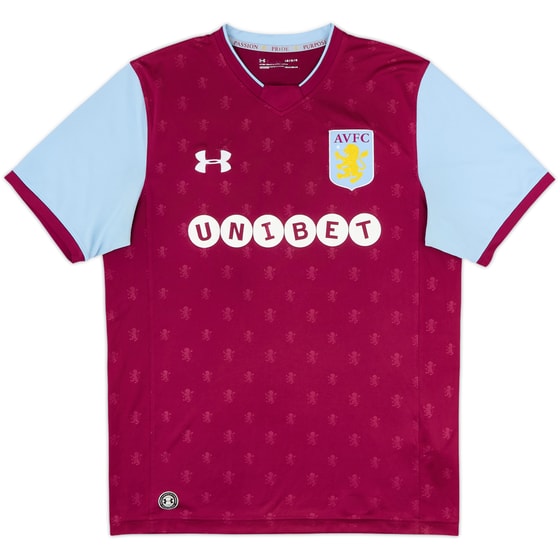 2017-18 Aston Villa Home Shirt - 7/10 - (L)