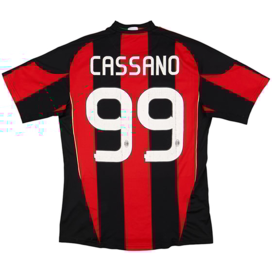 2010-11 AC Milan Home Shirt Cassano #99 - 7/10 - (S)