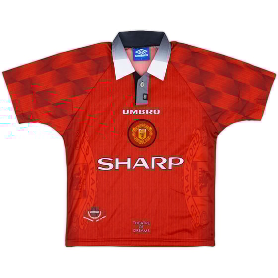 1996-98 Manchester United Home Shirt - 10/10 - (Y)