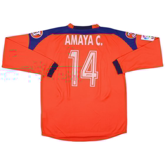 2004-05 Getafe Match Issue Away L/S Shirt Amaya C. #14