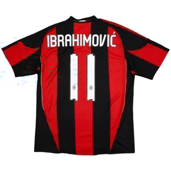 2010-11 AC Milan Home Shirt Ibrahimovic #11 - 8/10 - (M)