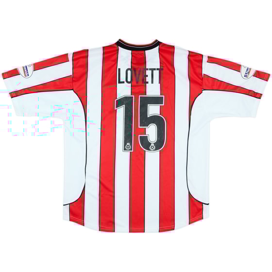 2002-03 Brentford Match Issue Home Shirt Lovett #15