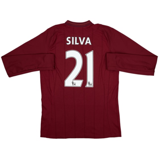 2012-13 Manchester City Away L/S Shirt Silva #21 - 10/10 - (S)