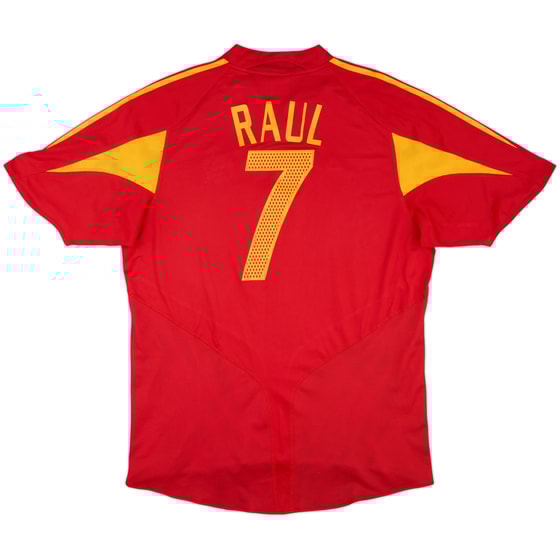 2004-06 Spain Home Shirt Raul #7 - 8/10 - (XL)