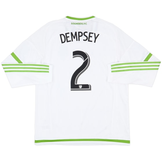 2015 Seattle Sounders Player Issue Away L/S Shirt Dempsey #2 (XL)