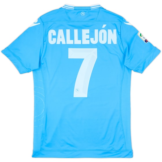 2013-14 Napoli Home Shirt Callejon #7 - 9/10 - (XXL)