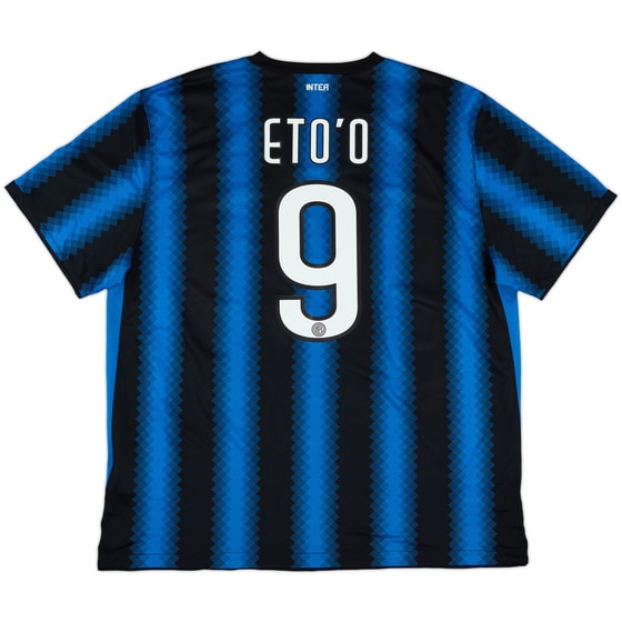2010-11 Inter Milan Home Shirt Eto'o #9 - 10/10 - (XXL)
