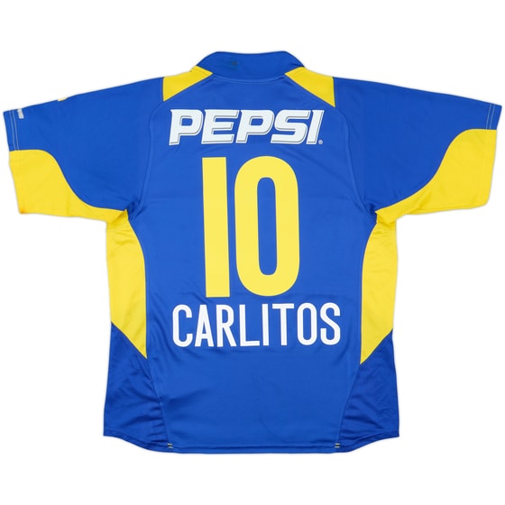 2004-05 Boca Juniors Home Shirt Carlitos #10 - 7/10 - (M)