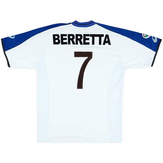 2002-03 Atalanta Away Shirt Berretta #7 - 7/10 - (XL)