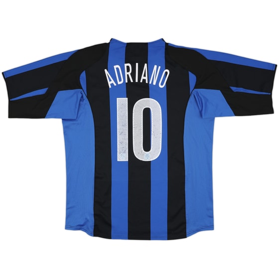 2004-05 Inter Milan Home Shirt Adriano #10 - 4/10 - (XL)