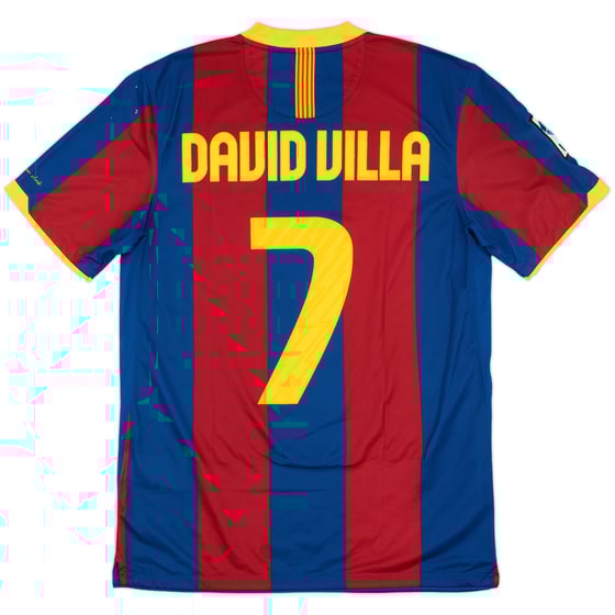 2010-11 Barcelona Home Shirt David Villa #7 - 8/10 - (M)
