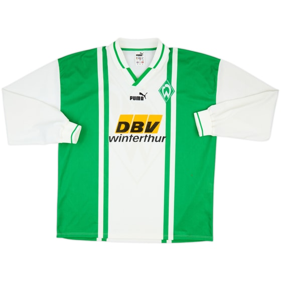 1996-97 Werder Bremen Home L/S Shirt - 9/10 - (XL)