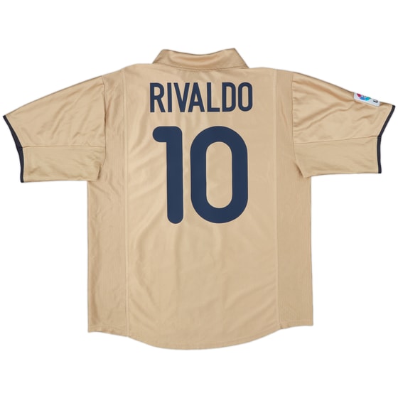 2001-03 Barcelona Away Shirt Rivaldo #10 - 8/10 - (L)
