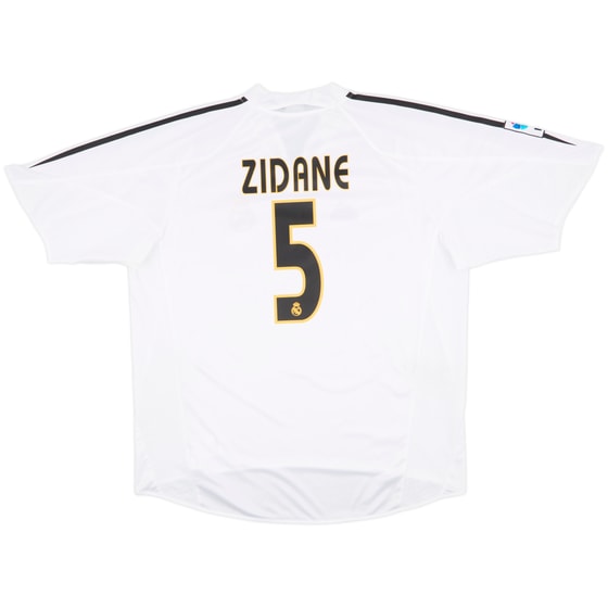 2004-05 Real Madrid Home Shirt Zidane #5 - 9/10 - (XL)
