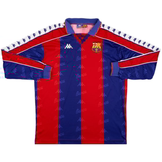 1992-95 Barcelona Home L/S Shirt - 8/10 - (L)