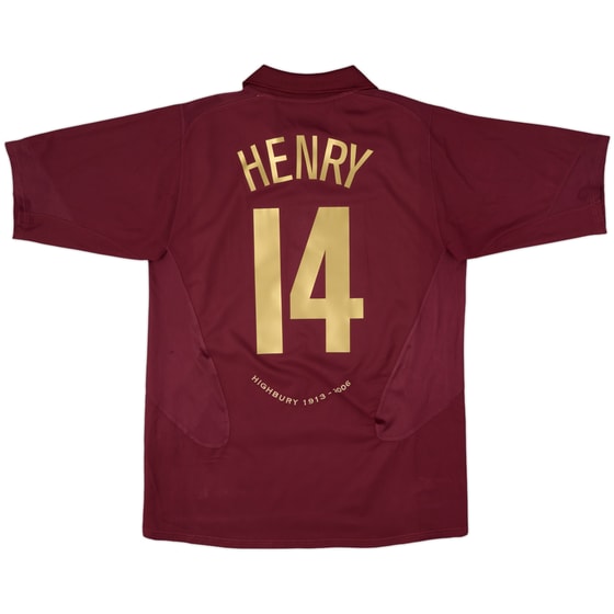 2005-06 Arsenal Home Shirt Henry #14 - 8/10 - (L)
