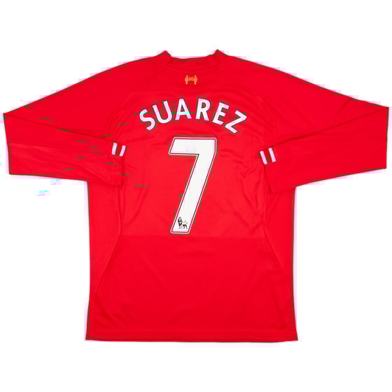 2013-14 Liverpool Home L/S Shirt Suarez #7 - 10/10 - (L)