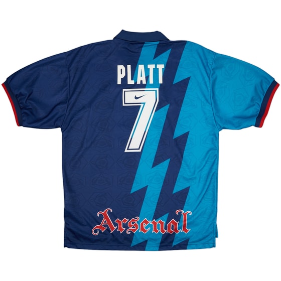 1995-96 Arsenal Away Shirt Platt #7 - 8/10 - (XL)