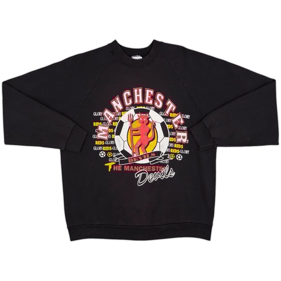 1996-97 Manchester United Basic Sweat Top - 7/10 - (L)
