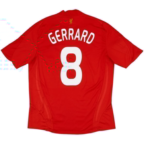 2008-10 Liverpool Home Shirt Gerrard #8 - 8/10 - (L)