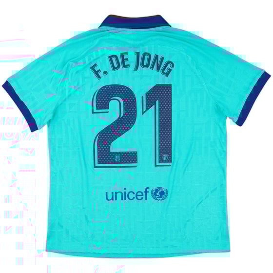 2019-20 Barcelona Authentic Third CL Shirt F. de Jong #21 - 10/10 - (XL)