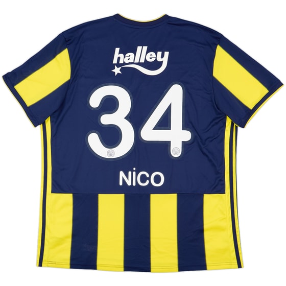 2018-19 Fenerbahce Home Shirt Nico #34 - 8/10 - (XXL)