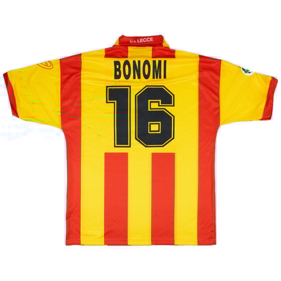 1999-00 Lecce Match Worn Home Shirt Bonomi #16