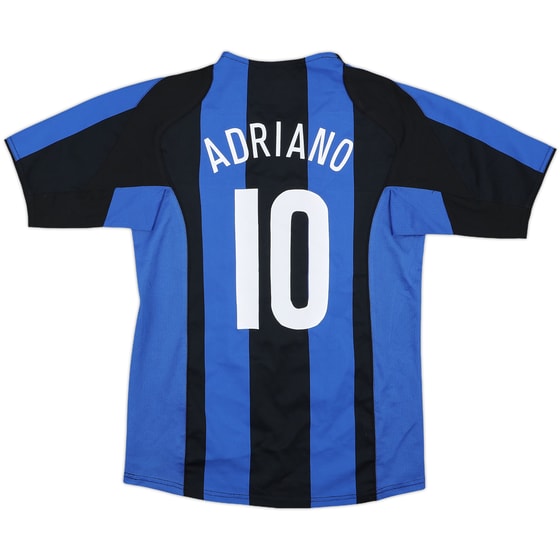 2004-05 Inter Milan Home Shirt Adriano #10 - 5/10 - (XL.Boys)