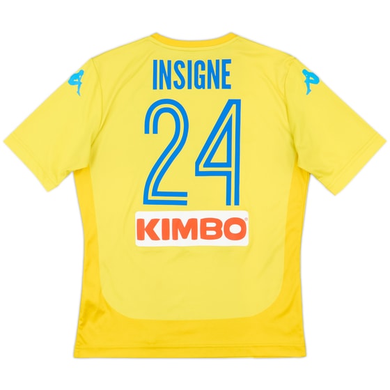 2017-18 Napoli Away Shirt Insigne #24 - 7/10 - (M.Boys)