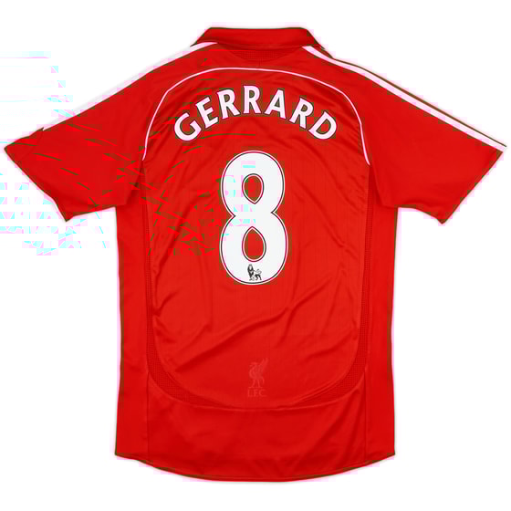 2006-08 Liverpool Home Shirt Gerrard #8 - 8/10 - (S)