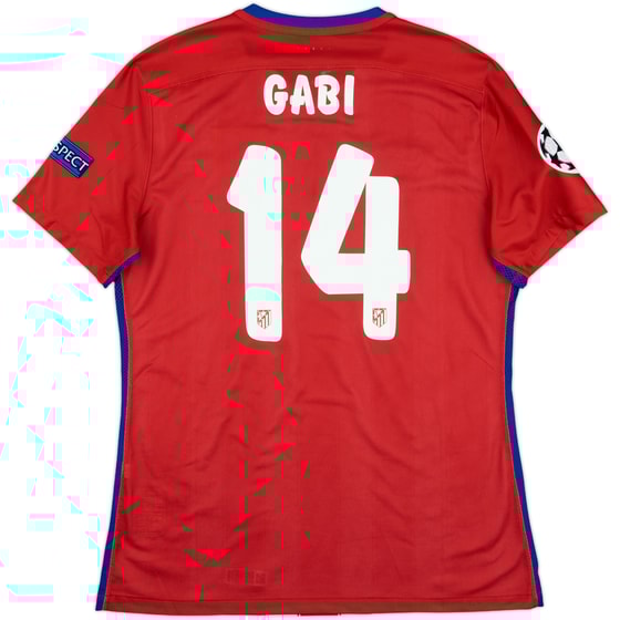 2015-16 Atletico Madrid Player Issue Home Shirt Gabi #14 - 6/10 - (L)