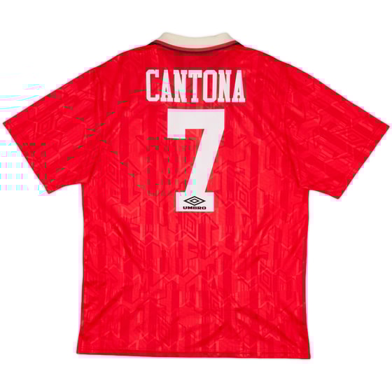 1992-94 Manchester United Home Shirt Cantona #7 - 7/10 - (XL)