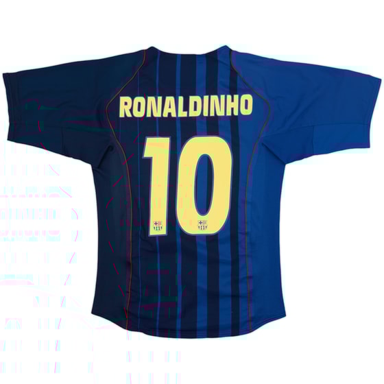 2004-05 Barcelona Away Shirt Ronaldinho #10 - 7/10 - (M)