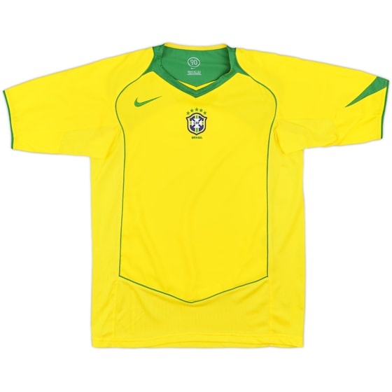 2004-06 Brazil Home Shirt - 9/10 - (Women's XL)
