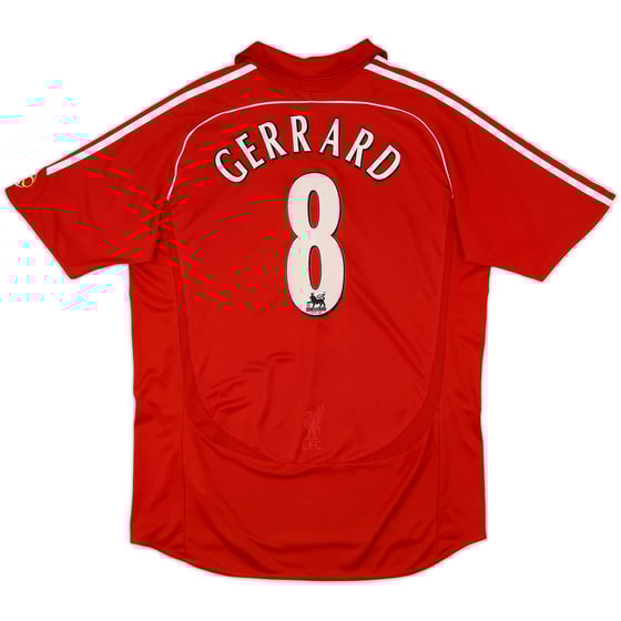 2006-08 Liverpool Home Shirt Gerrard #8 - 8/10 - (L)
