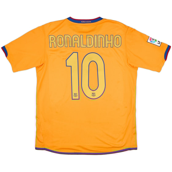 2006-08 Barcelona Away Shirt Ronaldinho #10 - 7/10 - (M)