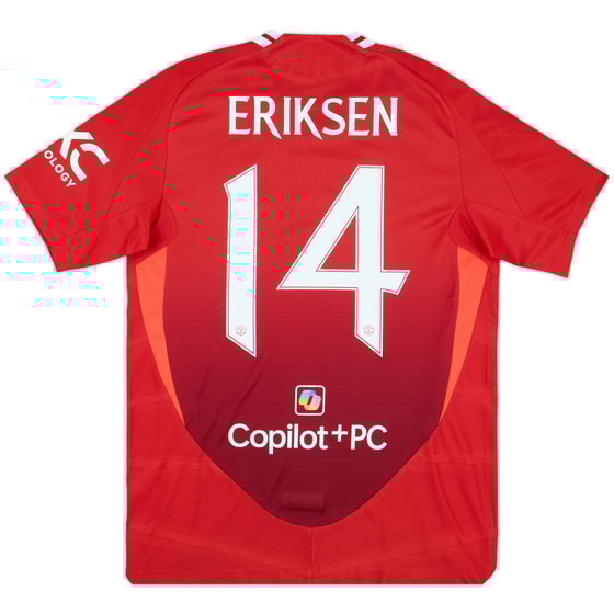 2024-25 Manchester United Match Issue FA Cup Home Shirt Eriksen #14