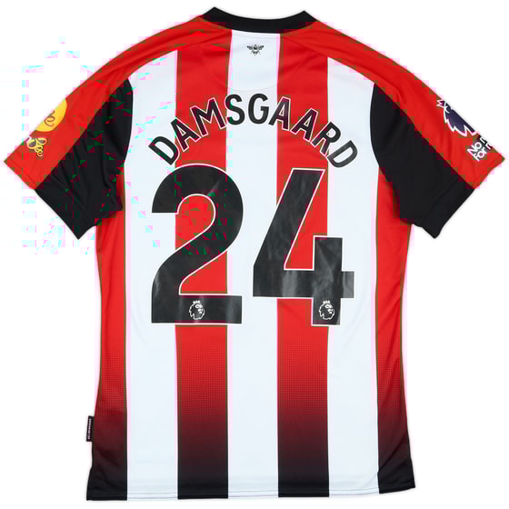 2024-25 Brentford Match Issue Home Shirt Damsgaard #24