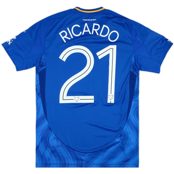 2024-25 Leicester Match Issue Carabao Cup Home Shirt Ricardo #21