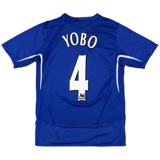 2005-06 Everton Home Shirt Yobo #4 - 9/10 - (M)