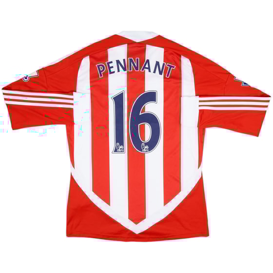 2011-12 Stoke City Home L/S Shirt Pennant #16 - 8/10 - (M)