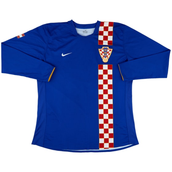 2006-08 Croatia Player Issue Away L/S Shirt - 5/10 - (XXL)