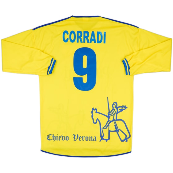 2001-02 Chievo Verona Home L/S Shirt Corradi #9 - 8/10 - (M)