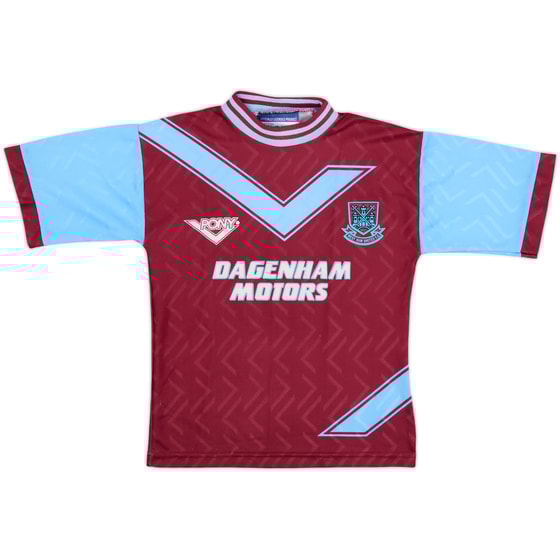 1993-95 West Ham Home Shirt - 8/10 - (M.Boys)