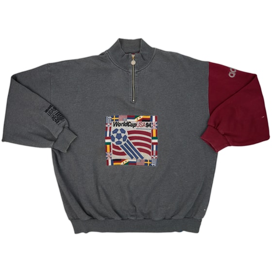 1994 World Cup USA 94 adidas 1/4 Zip Training Top - 8/10 - (XL)